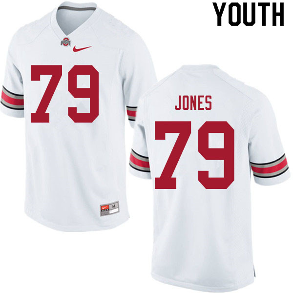 Youth #79 Dawand Jones Ohio State Buckeyes College Football Jerseys Sale-White